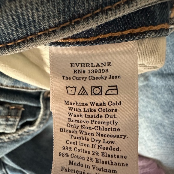 Everlane High Rise Denim Jeans - Classic Blue - Picture 5 of 6